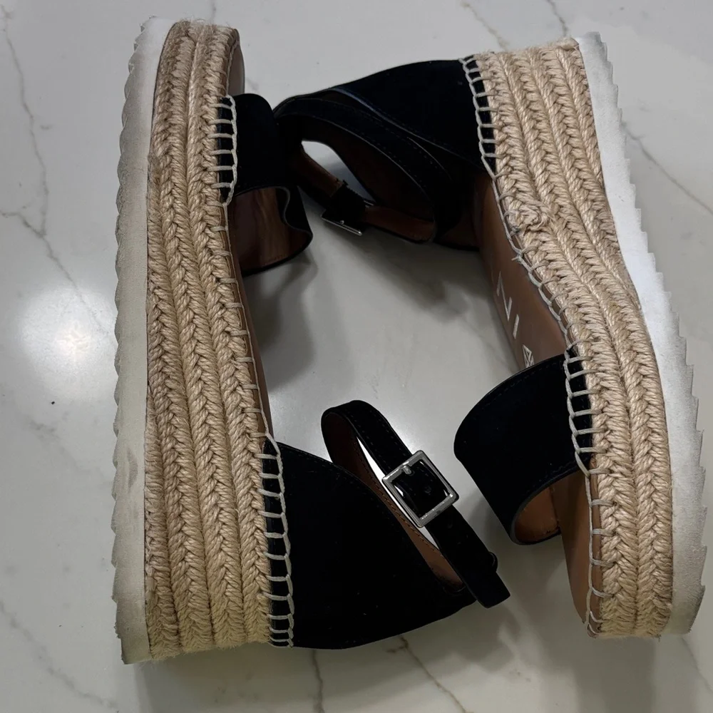 ANTONIO MELANI Black Espadrille Sandals